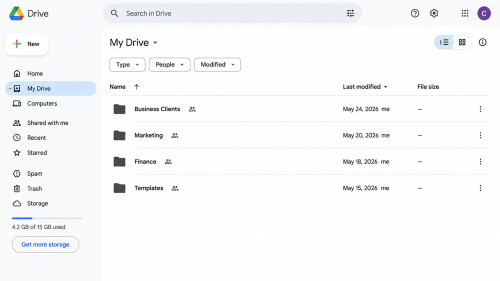 File Organization folder structure mockup